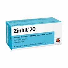 Abbildung: Zinkit 20 überzogene Tabletten 50 St, Überzogene Tabletten PZN 04435261 