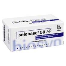 Abbildung: Selenase 50 AP Tabletten 100 St, Tabletten PZN 04445621 