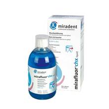 Abbildung: Miradent Mundspüllösung mirafluor Chx 0,06% 500 ml, Lösung PZN 04446833 