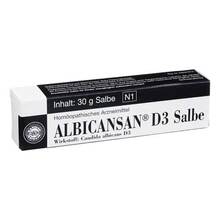 Abbildung: ALBICANSAN D 3 Salbe 30 g, Salbe PZN 04456866 