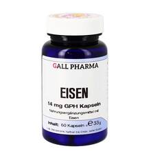 Abbildung: EISEN 14 mg GPH Kapseln 60 St, Kapseln PZN 04527744 