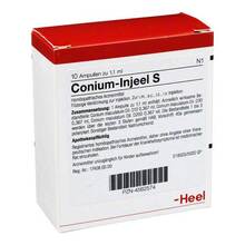 Abbildung: CONIUM INJEEL S Ampullen 10 St, Ampullen PZN 04562574 