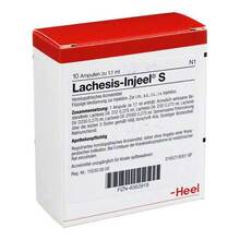 Abbildung: LACHESIS INJEEL S Ampullen 10 St, Ampullen PZN 04562918 