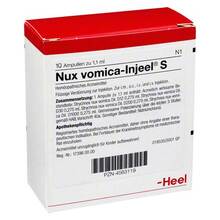 Abbildung: NUX VOMICA INJEEL S Ampullen 10 St, Ampullen PZN 04563119 