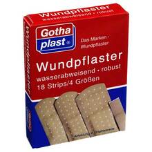 Abbildung: Gothaplast Wundpflaster wasserfest 4 Größen 18 St PZN 04580017 