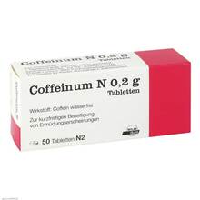 Abbildung: Coffeinum N 0,2 g Tabletten 50 St, Tabletten PZN 04584676 