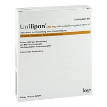Abbildung: Unilipon 600 Infusionslösungskonzentrat 1X5 St, Infusionslösungskonzentrat PZN 04644125 