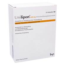 Abbildung: Unilipon 600 Infusionslösungskonzentrat 1X10 St, Infusionslösungskonzentrat PZN 04645277 