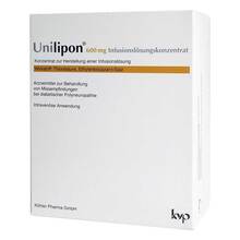 Abbildung: Unilipon 600 Infusionslösungskonzentrat 1X20 St, Infusionslösungskonzentrat PZN 04646213 