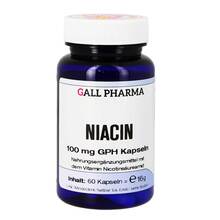 Abbildung: Niacin 100 mg Gph Kapseln 60 St, Kapseln PZN 04699959 
