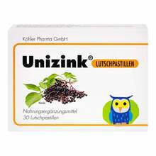 Abbildung: Unizink Lutschpastillen 30 St, Pastillen PZN 04712418 
