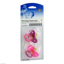 Abbildung: Beruhigungssauger Kirsche Latex 0-6 M.bicol.pink 2 St PZN 04790625 