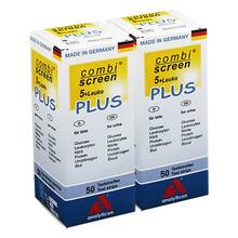 Abbildung: Combiscreen 5 + Leuko Plus Teststreifen 100 St, Teststreifen PZN 04810836 