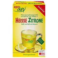 Abbildung: Apoday heiße Zitrone Vitamin C und Calcium zuckerfrei Pulver  10X10 g, Pulver PZN 04821053 