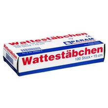 Abbildung: Wattestab mit Wattekopf 15 cm 100 St PZN 04866558 