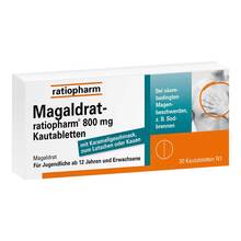 Abbildung: Magaldrat-ratiopharm 800 mg Tabletten 20 St, Tabletten PZN 04869870 