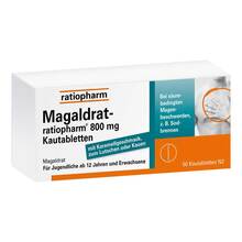 Abbildung: Magaldrat-ratiopharm 800 mg Tabletten 50 St, Tabletten PZN 04869887 