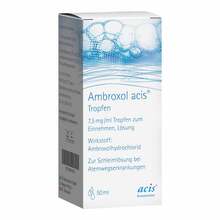 Abbildung: Ambroxol acis Tropfen 50 ml, Tropfen zum Einnehmen PZN 04876315 