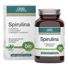 Abbildung: Gse Spirulina 500 mg Bio Naturland Tabletten 240 St, Tabletten PZN 04888608 