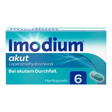 Abbildung: Imodium akut Hartkapseln 6 St, Hartkapseln PZN 04940757 