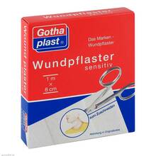 Abbildung: Gothaplast Wundpflaster sensitiv 8 cmx1 m geschnitten 1 St, Pflaster PZN 04951206 