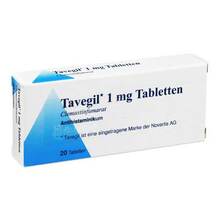 Abbildung: Tavegil Tabletten 20 St, Tabletten PZN 04965993 