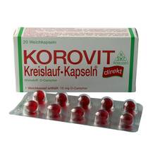 Abbildung: KOROVIT Kreislauf-Kapseln 20 St, Kapseln PZN 05002067 