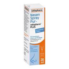Abbildung: Nasenspray Pur-ratiopharm Plus 20 ml, Nasendosierspray PZN 05041423 