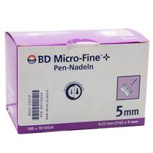 Abbildung: BD Micro-Fine + 5 Pen-Nadeln 0,25x5x110 mm 110 St, Kanüle PZN 05116546 