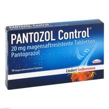 Abbildung: Pantozol Control 20 mg magensaftresistent Tabletten 14 St, Tabletten magensaftresistent PZN 05124445 