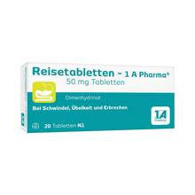 Abbildung: Reisetabletten-1A Pharma 20 St, Tabletten PZN 05368650 