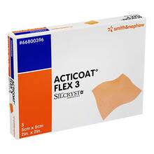 Abbildung: ACTICOAT Flex 3 5x5 cm Verband 5 St, Verband PZN 05372835 