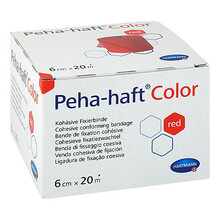 Abbildung: PEHA-HAFT Color Fixierbinde 6 cmx20 m rot 1 St, Binden PZN 05383804 