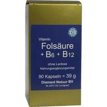 Abbildung: Folsäure + B6+B12 ohne Lactose Kapseln 90 St, Kapseln PZN 05388888 