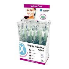 Abbildung: MIRADENT Einmalzahnbürste Happy Morning Xylitol 50 St, Zahnbürste PZN 05389066 