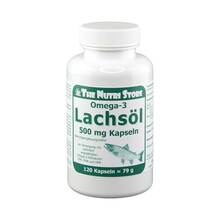 Abbildung: Omega-3 Lachsöl 500 mg Kapseln 120 St, Kapseln PZN 05488087 