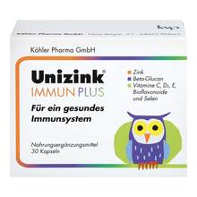 Abbildung: Unizink Immun Plus Kapseln 1X30 St, Kapseln PZN 05489313 