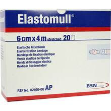 Abbildung: Elastomull 6 cmx4 m elastisch Fixierbinde 2100 20 St, Binden PZN 05529337 