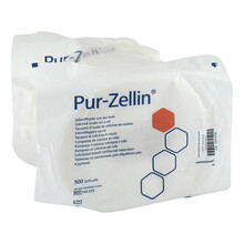Abbildung: PUR-ZELLIN 4x5 cm unsteril Rolle zu 500 St. 2X500 St, Tupfer PZN 05530056 