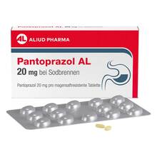 Abbildung: Pantoprazol AL 20 mg bei Sodbr.magensaftresistent Tabletten  7 St, Tabletten magensaftresistent PZN 05883659 