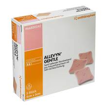 Abbildung: ALLEVYN Gentle 5x5 cm Schaumverband 5 St, Verband PZN 06087367 