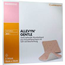 Abbildung: ALLEVYN Gentle 15x15 cm Schaumverband 5 St, Verband PZN 06087404 