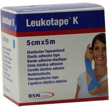 Abbildung: LEUKOTAPE K 5 cm hellblau 1 St, Verband PZN 06110190 