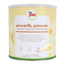 Abbildung: For You eiweiß power Vanille Pulver 750 g, Pulver PZN 06147514 