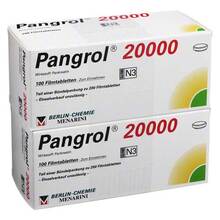 Abbildung: Pangrol 20.000 magensaftresistente Tabletten 200 St, Tabletten magensaftresistent PZN 06160561 