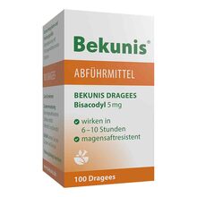 Abbildung: Bekunis Dragees Bisacodyl 5 mg magensaftresistent Tabletten  100 St, Tabletten magensaftresistent PZN 06189085 