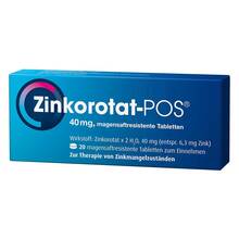 Abbildung: Zinkorotat Pos magensaftresistente Tabletten 20 St, Tabletten magensaftresistent PZN 06340889 