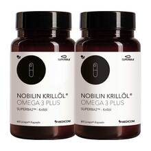 Abbildung: Nobilin Krillöl Omega-3 Plus Kapseln 2X60 St, Kapseln PZN 06404566 