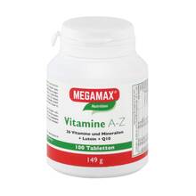 Abbildung: Megamax Vitamine A-Z + Q10+Lutein Tabletten 100 St, Tabletten PZN 06411460 