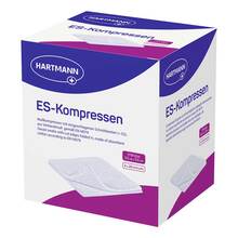Abbildung: ES-Kompressen steril 7,5x7,5 cm 12fach Großpackung 5X20 St, Kompressen PZN 06454096 